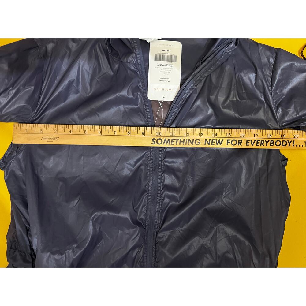 Fabletics Kali Run Jacket Gray Packable Hooded Wi… - image 11